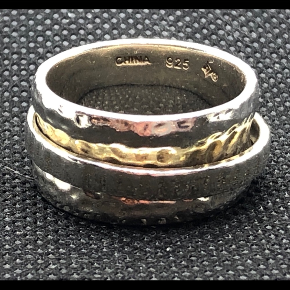Silpada Hammered Spinner Ring Size 10.5 R1476